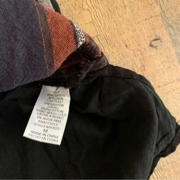 Andree by Unit floral print multi striped button up women’s size medium - Picture 6 of 7